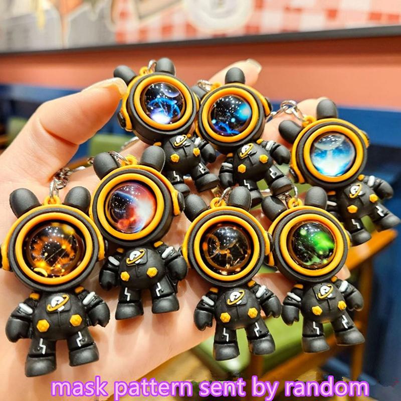 Cartoon Rabbit Keychain Cute Astronaut Rabbit Doll Keyring Bag Pendant Couple Car Keyholder Creative Bag Charm Accessories