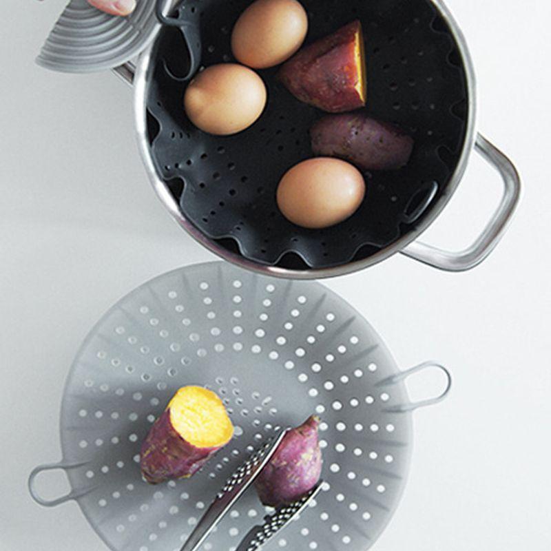 Wiedergeboren. J Weichgrauer Elastischer Silikon-Dampfgarer