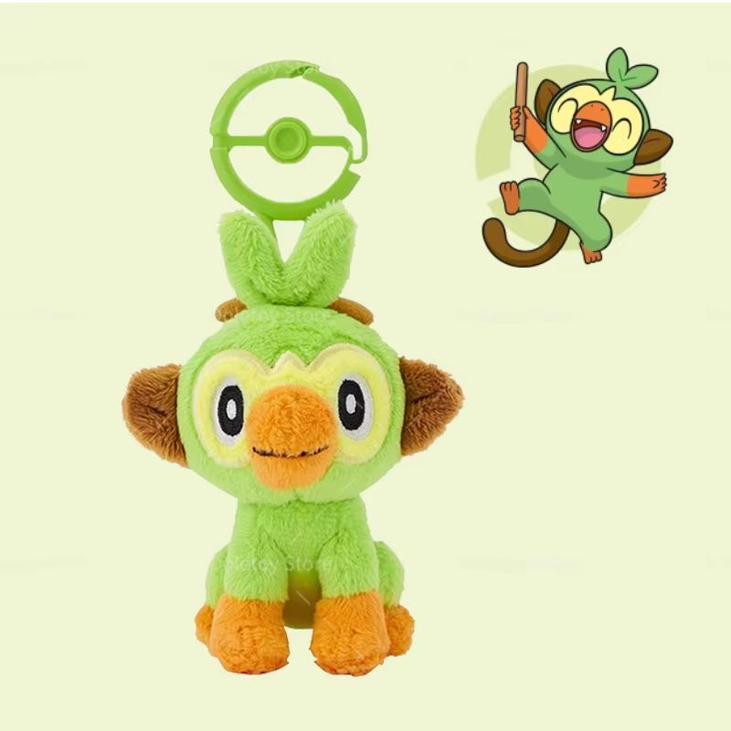 Original Pokemon Plush Key Ring Pikachu Sylveon Eevee Charmander Squirtle Quaxly Pok Ball Buckle Anime Peripheral Gifts Premium Quality
