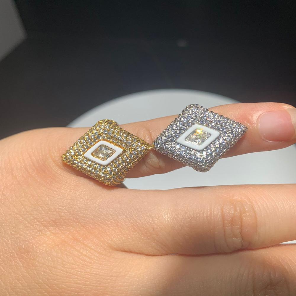 High Quality New Women Jewelry Open Adjusted Size #4.5 Geometric Pinky Ring