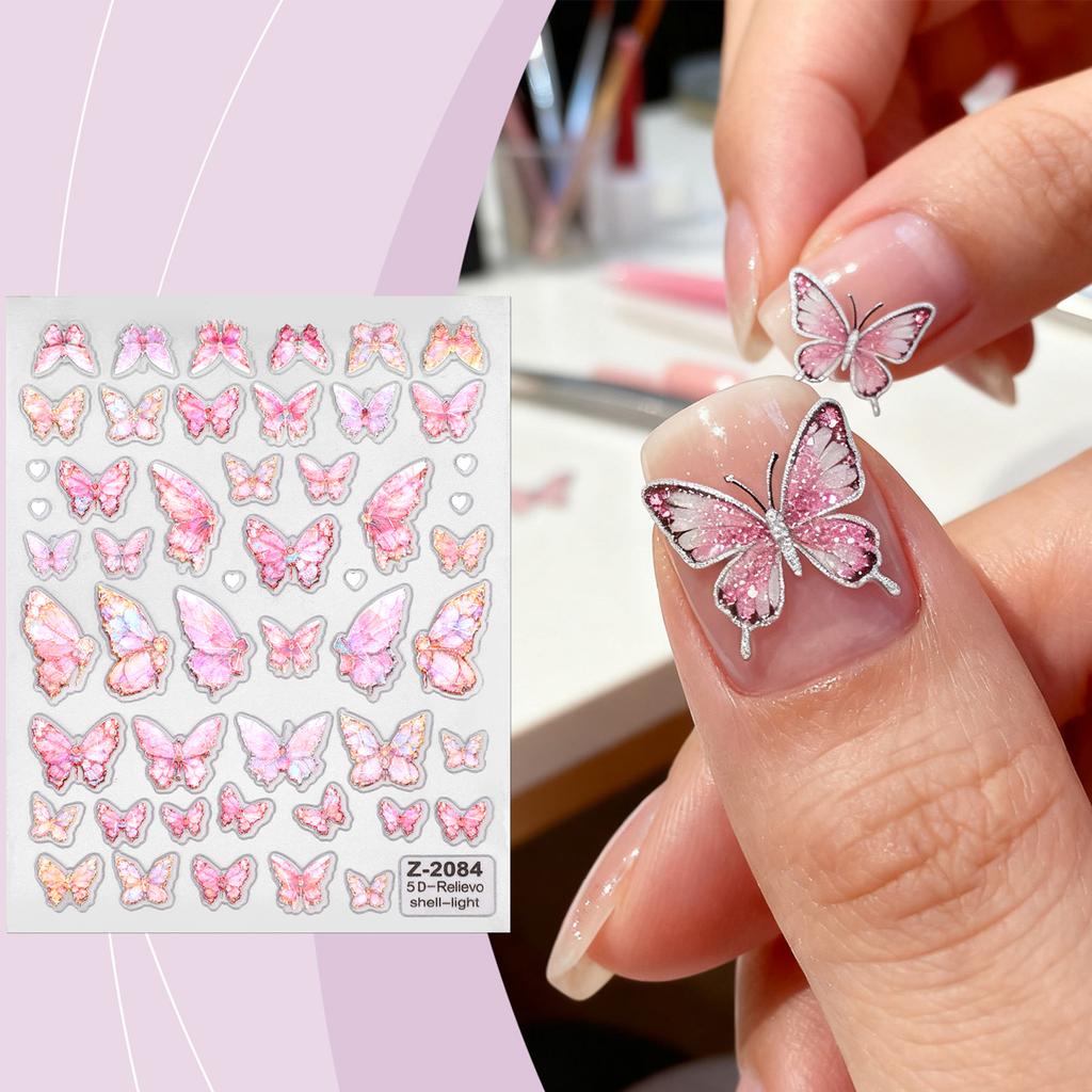 Nail Stickers Elegant False Nail Decorations Removable Manicure Stickers Decals for Acrylic Gel Nails