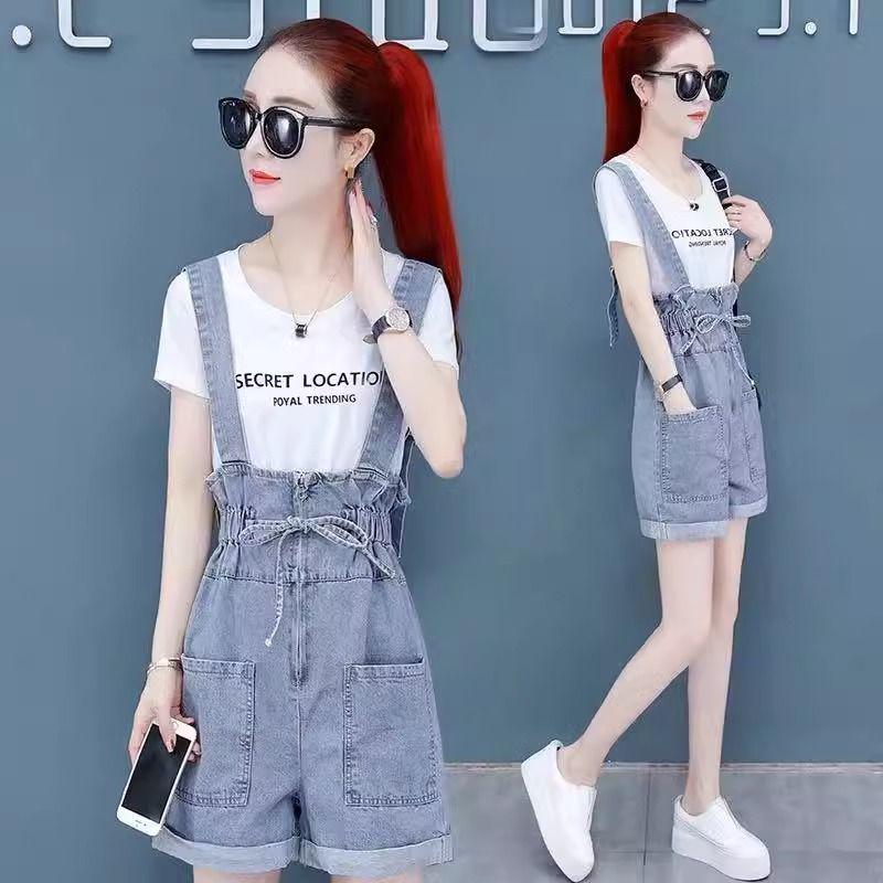 2025 Damen Schlankmachender Retro-Denim-Latzhosen-Shorts - Altersreduzierend, Stilvoll & Dünn für den Sommer