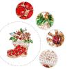 Red Crystal Christmas Boot Stocking Brooch Full Diamond Breastpin Christmas Gift Decoration for Women