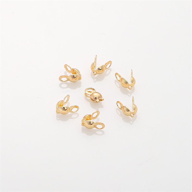 

14K Gold Filled Double-Sided Snap Clasp Beaded Chain Accessory for DIY Jewelry