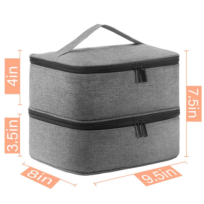Double Layer Portable Storage Bag for Nail Lamps & Polish - 30 Compartments