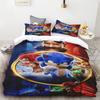 Hot Sale Cute Sonic Boy Bedding Set Exquisite 3D Digital Cartoon Sonics Duvet Cover Comforter Bed Youth Kids Girl Boys Gift