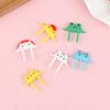 6pcs Animal Farm Dinosaur Fruit Fork Mini Cartoon Children Snack Cake Dessert Pick Toothpick Bento Lunches Party Decoration