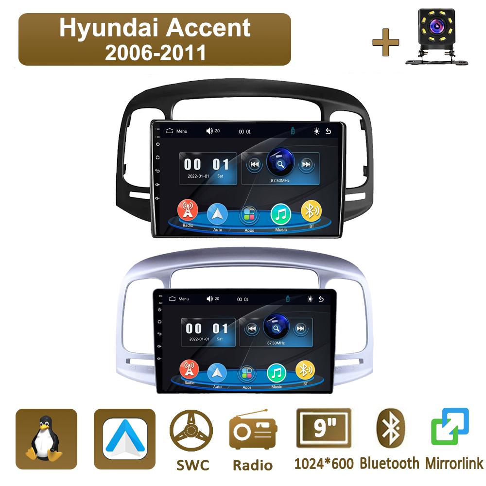 Icreative Car Radio Multimedia MP5 Player Head Unit Stereo BT For Hyundai Accent 2006-2011