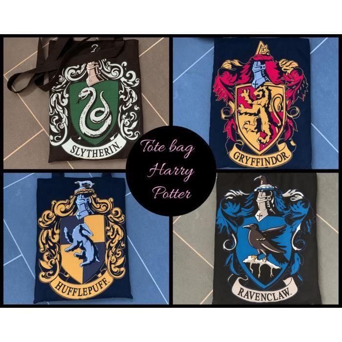 Tote Bag - Harry Potter - Serdaigle - Coton - Noir - 38x48 cm