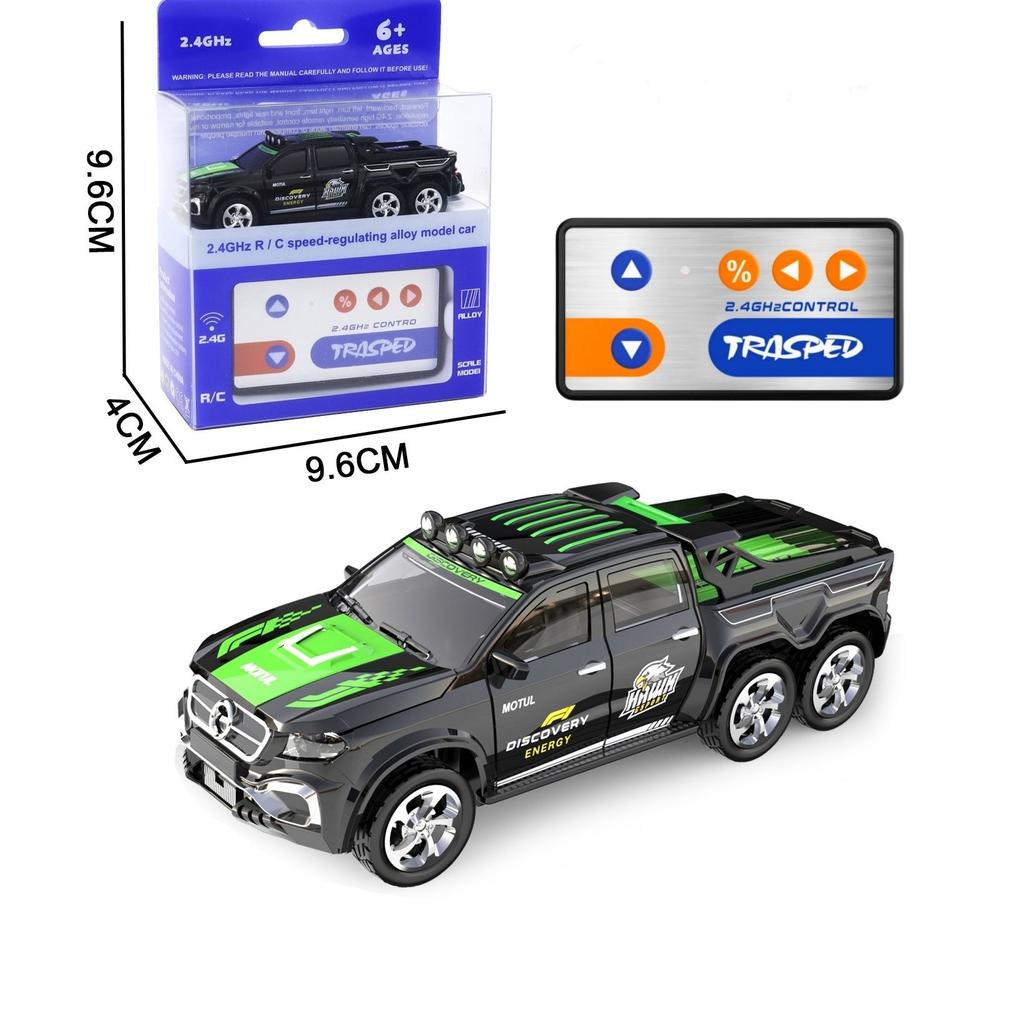 1:64 Remote Control Car - Alloy Body, LED Lights & Off-Road Simulation, Toy for Kids 6-12 Years