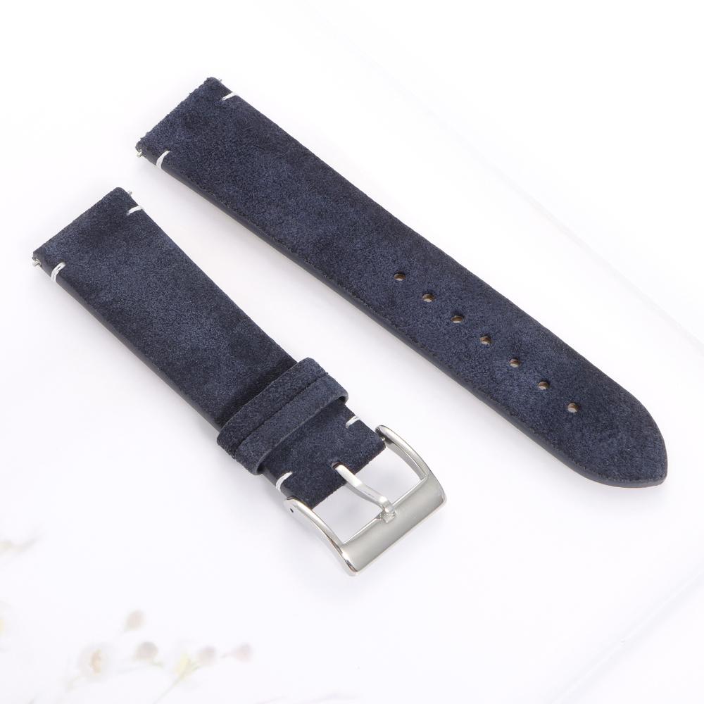 20mm 22mm Wristband Quick Release Soft Suede Watch Strap Brown Watch Bands Business Calfskin Bracelet Belt Women&Men Accessories