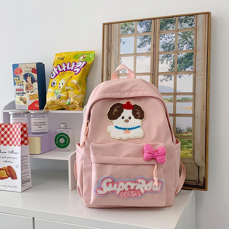 New student large-capacity schoolbag female cartoon backpack student express new cute puppy fresh backpack female