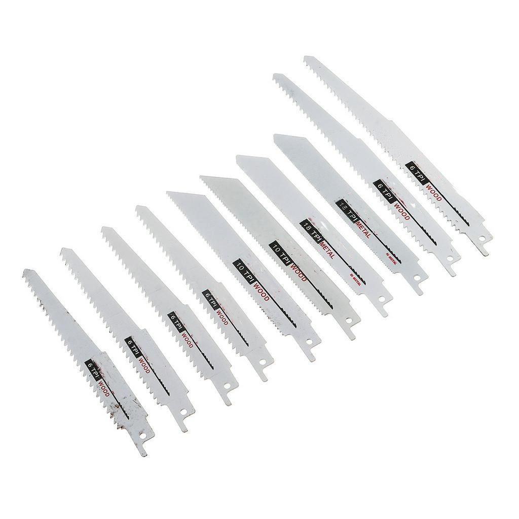 Reciprocating Saw Blades 10pcs 6-8‘’ High-speed Steel Cordless Reciprocating Saw Blades Power Tools Cutting