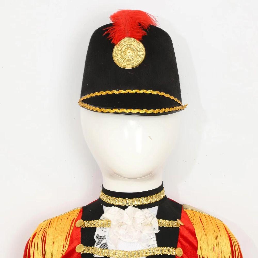 Dress Up Uniform Hat Vintage Knight Drum Major Hat Doorman's Hat Marching Band Hat  Festival Fancy