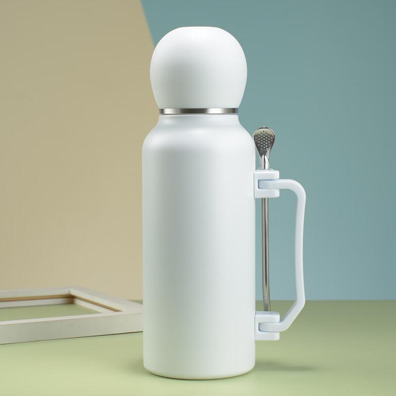 MRSIKEY 1300ml Stainless Steel Insulated Water Bottle with Straw Spoon