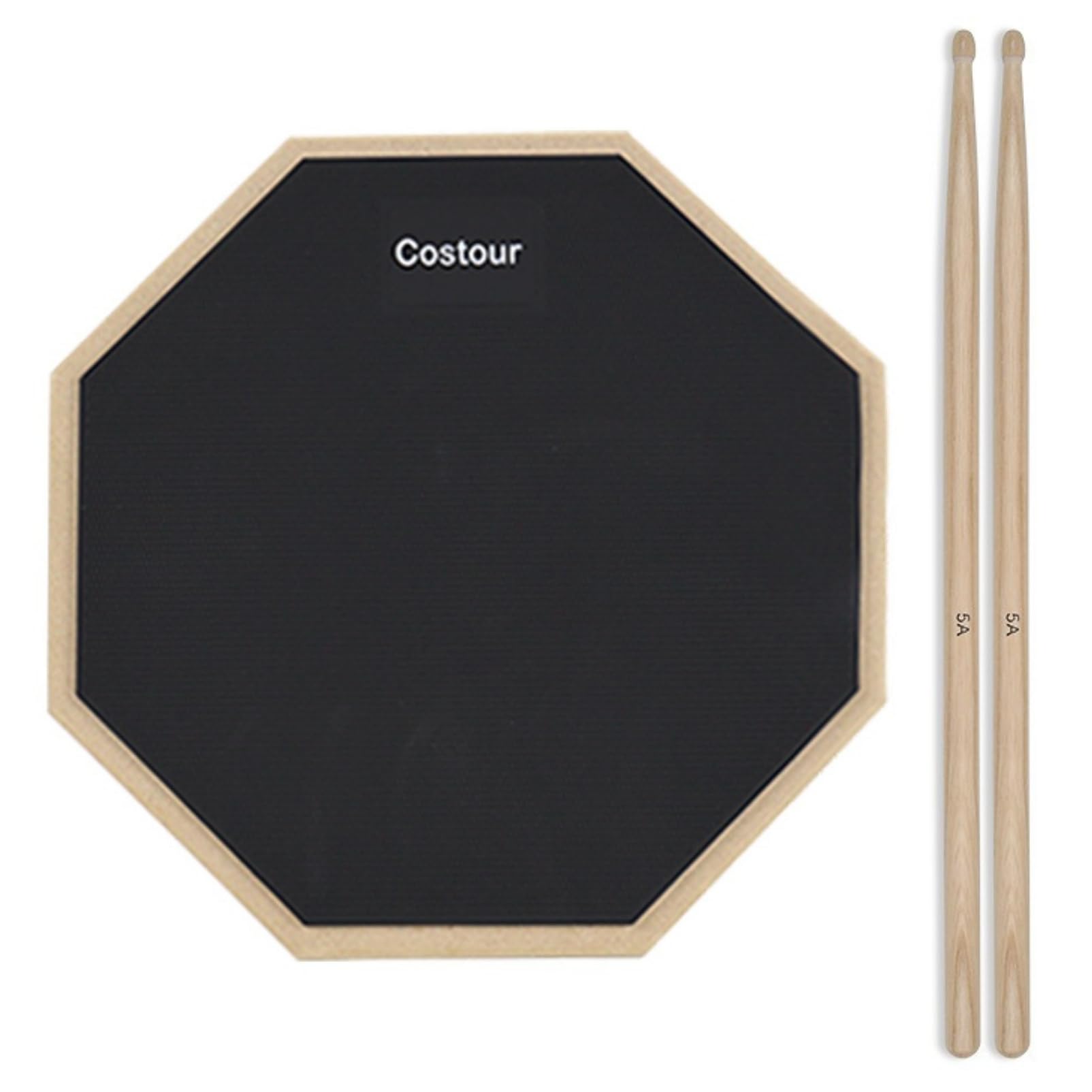 COZENTA Безмолвная резиновая тренировочная пэдка для барабанов 5a, малый барабан, палочки,