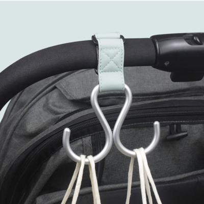 Multifunctional S Shape Baby Stroller Hooks PU Double Hook Hanging Hook Cartoon Cart Organizer Stroller Accessories Baby