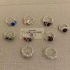 Vintage-inspired Rings with Multicolor Crystal and Tiger Eye Stone Accents Perfect for Special Occasions