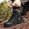38-46 Men's Winter New Large Size Plus Velvet High Side Hiking Shoes Men's Hiking Shoes Cotton Shoes