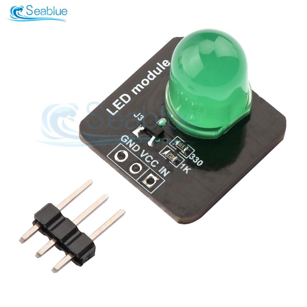 DC 3.3V-5V 10mm luminous module LED light sensor LED indicator light red green blue yellow white For Arduino