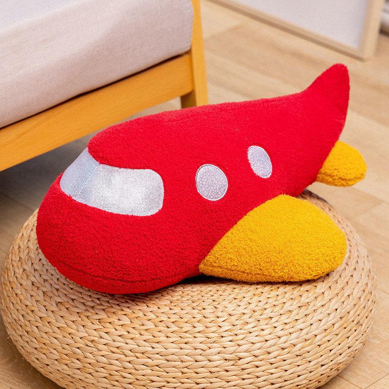 Astronaut Rocket Plush Toy & Pillow: Airplane Backrest, Baby Sleep Companion, Cloth Doll, Leg Clip Pillow.