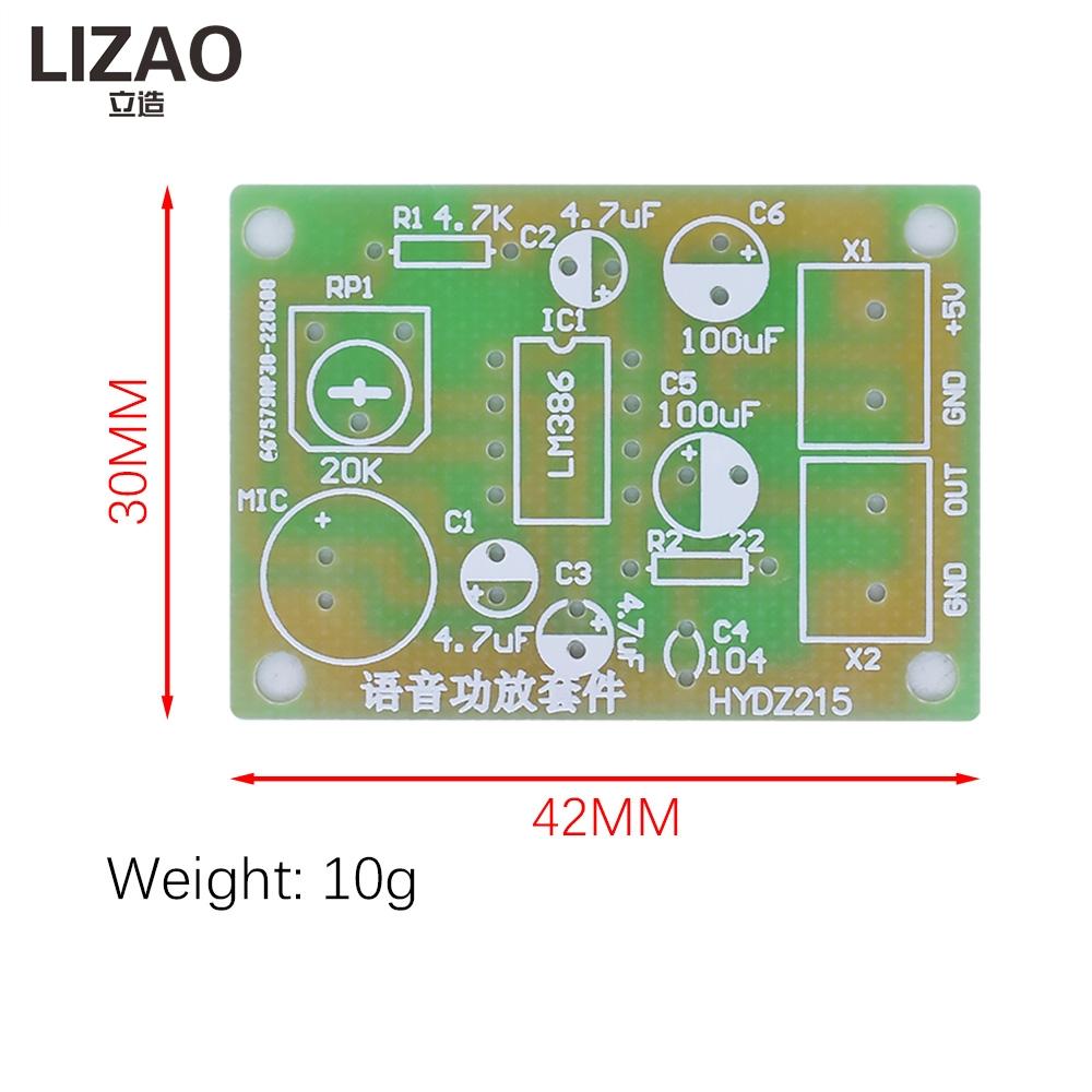 LIZAO LM186 Audioverstärker DIY-Kit Elektronische Lötübungsplatine Studenten-Lehr-Montage-Trainingsmodul