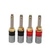 4 Pcs Banana Plug Connector Pure Copper 4mm Rhodium Plating Banana Plug Binding Post Connector for S