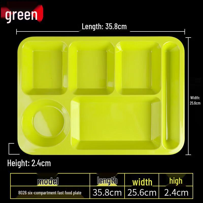 Commercial Thickened Melamine Compartment Dinner Plate