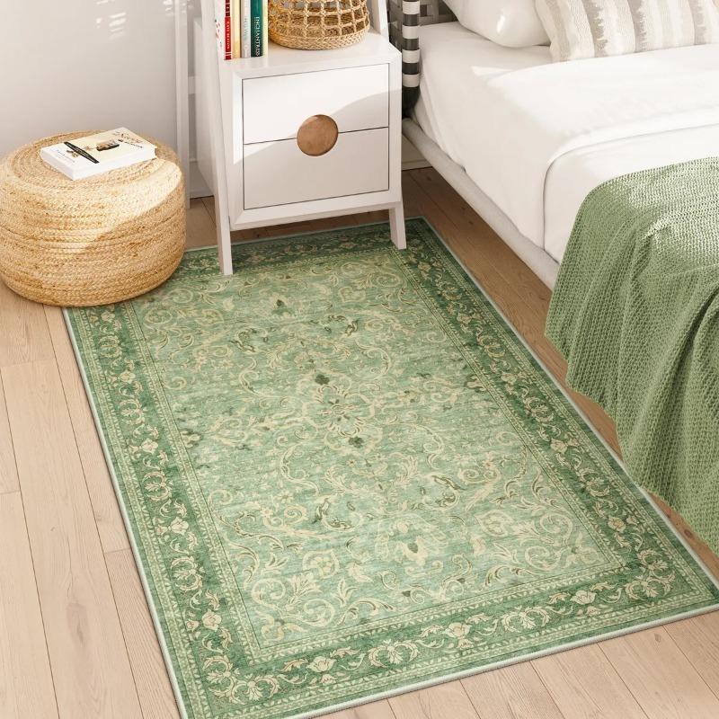 Vintage Floral Garden Elegance Dywan Klasyczny Europejski Design Dywan do Salonu Bohema Dekoracyjny Dywan do Sypialni Antypoślizgowy Wycieraczka