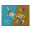 Easter meal mat, cartoon rabbit kitchen insulation coaster, heat-resistant cotton and linen Western style mat home decor