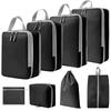 8PCS Travel Luggage Case Bags Polyester Compression Packing Cubes Organizer Pouches for Makeup,Toiletries,Clothes