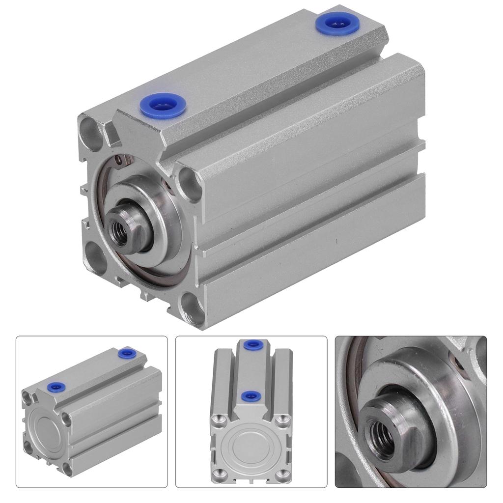 Thin Air Cylinder Aluminum Dual Acting Bearing Guide Pneumatic Accessories PT18 Bore 32mmSDA32X75