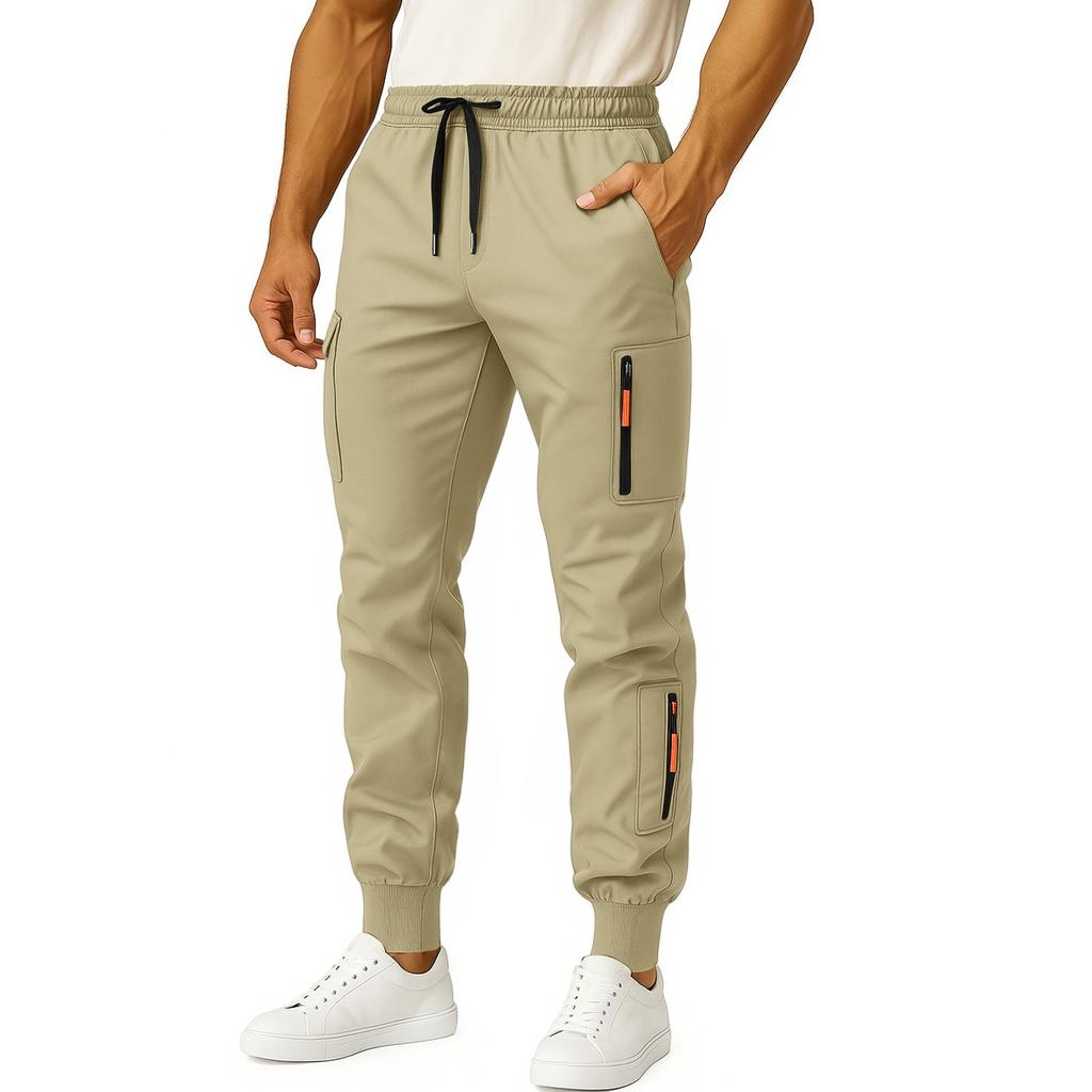 Men's High Waisted Wide Legs Pants Casual Drawstring Pants Joggers With Pockets