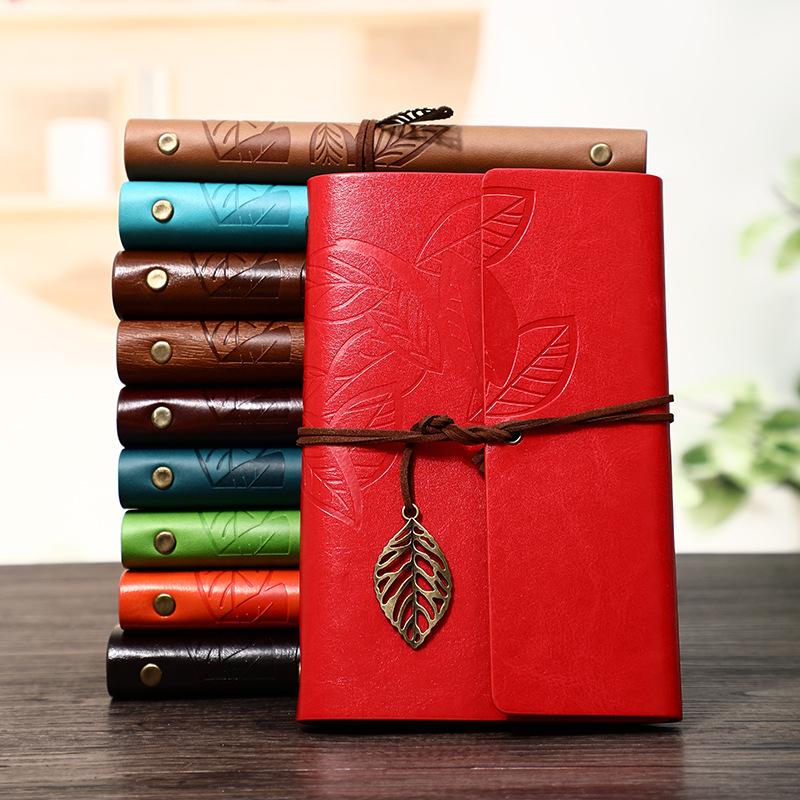 Creative Autumn Leaf Loose-Leaf Travel Journal Set - Custom Retro Diary Notebook
