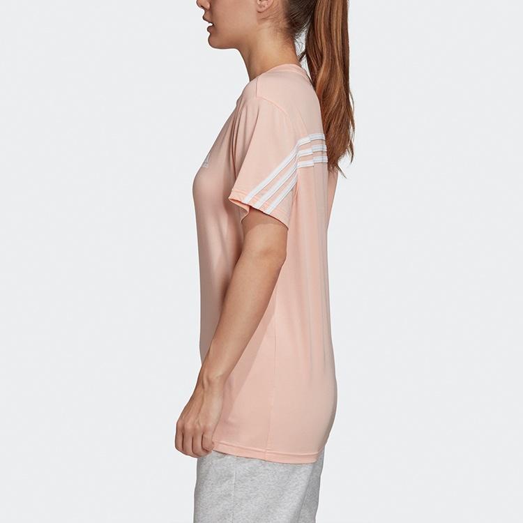 (WMNS) adidas Logo Sports Short Sleeve Coral Pink T-Shirt Women's GH3800