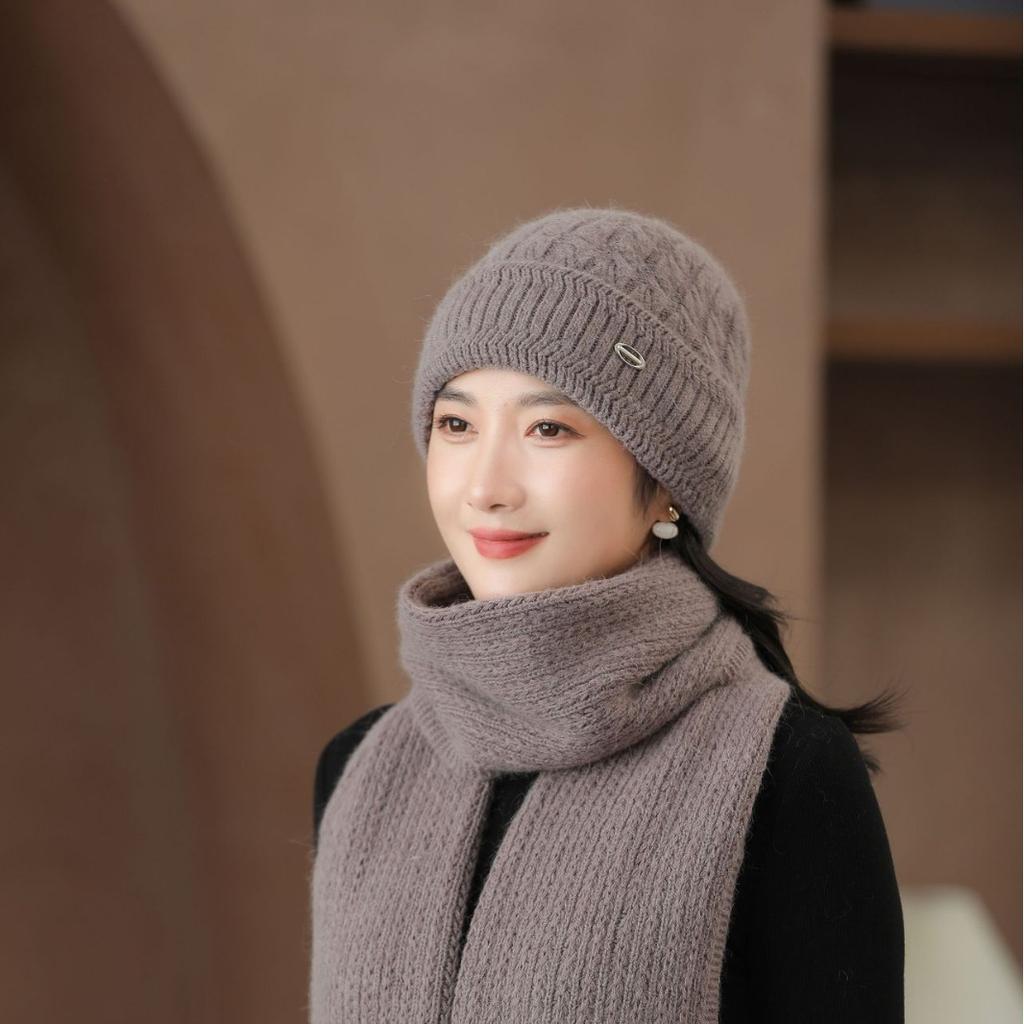 Winter Hats for Women Grandma Warm Wool Hat Plus Velvet Thick Ear Protection Old Lady Mom Knitted Cotton Hat