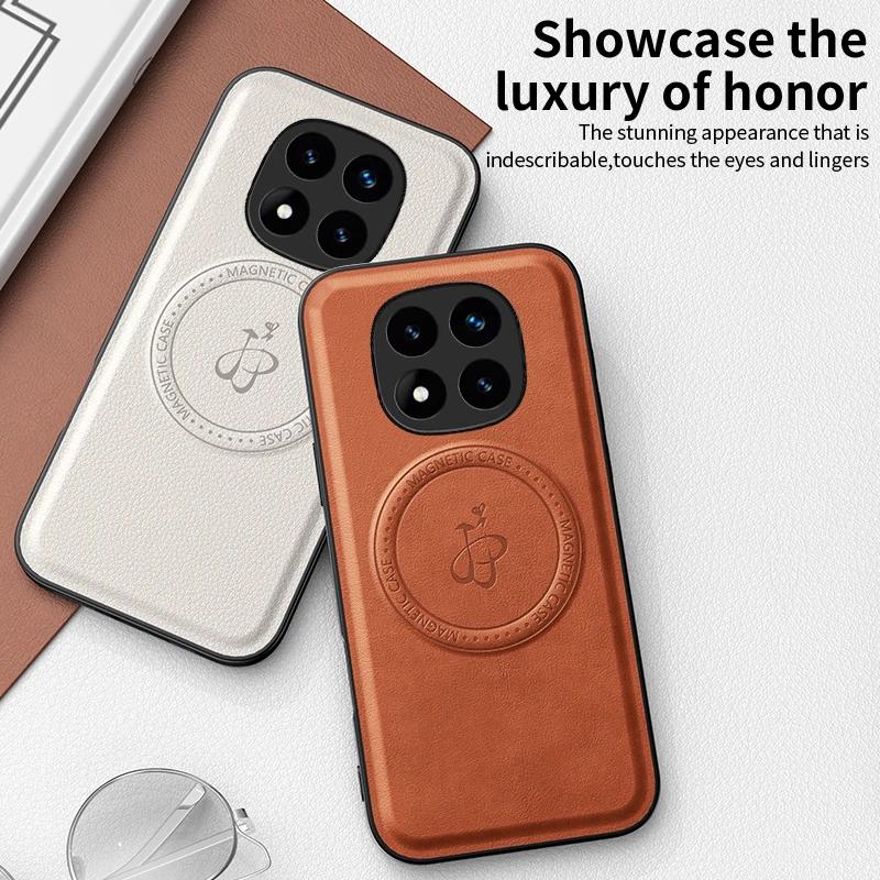 Wireless Charging Magnetic Case for Xiaomi Redmi Note 14 Pro 5G 14 Pro+ Plus Protective Cover PU Leather Hard Back Shell Coque