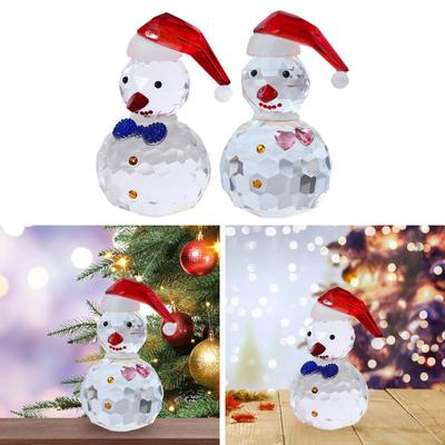 Schneemann Figur, Weihnachts-Tischschmuck mit Hut für Zuhause, Weihnachten, Büro, Bar-Dekor