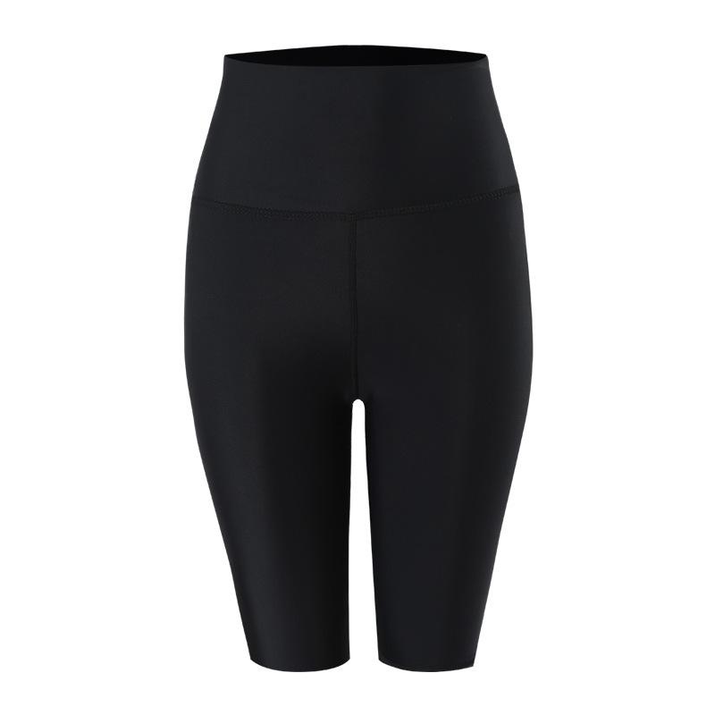 Dámské dlouhé, rychleschnoucí černé plavky s vysokým pasem - pětibodový design s ochranou proti prozření, prodávají se samostatně.