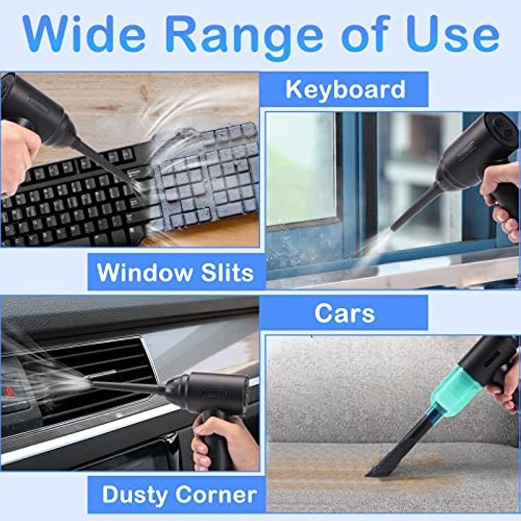 Bezdrôtový vzduchový vysávač 3 v 1 pre domácnosť Bezdrôtový vzduchový ventilátor pre domácnosť Nabíjací ventilátor pre počítačovú klávesnicu