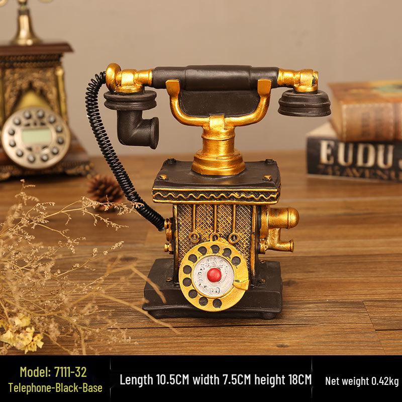 Vintage Nostalgic Telephone Ornaments for Creative Decor and Movie Sets