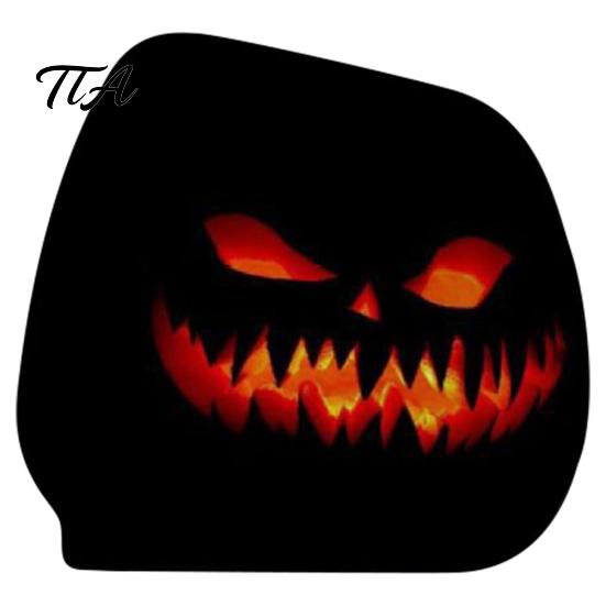 Breathable Polyester Headrest Protectors Car Cover, Funny Horror Cartoon Print, Stretchy Seat Universal Fit Vehicle Interior Decor Protector,