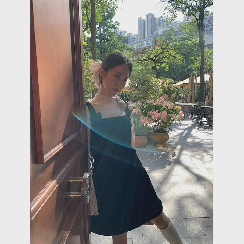 Winter 2024 French Retro Velvet Suspender Dress - Age-Reducing Style F2561