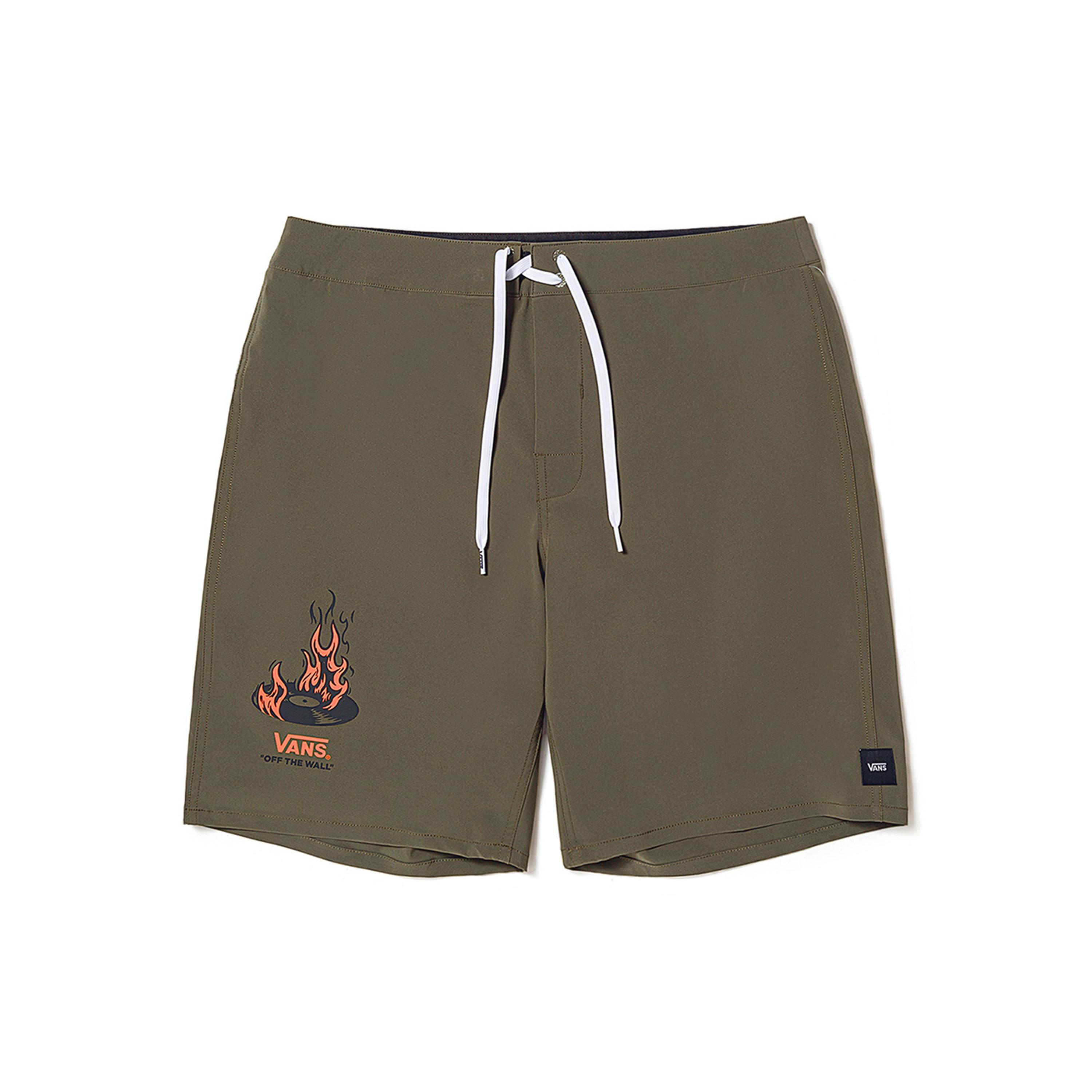 Vans Okeh Fire Record Shorts Green Orange Men s VN000FTXKCZ XL