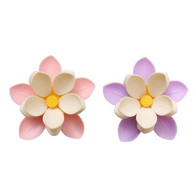 Double Layer Magnetic Sealing Clip for Food Storage Bags With Refrigerator Magnet and Flower Designs