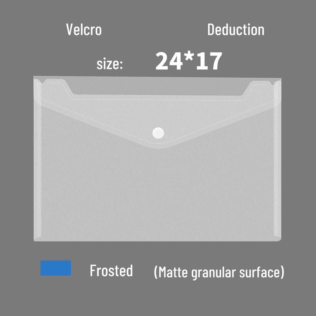 A5 & A7 Clear Snap Button and Velcro File Bags for Documents, Receipts, Horizontal & Vertical Storage.