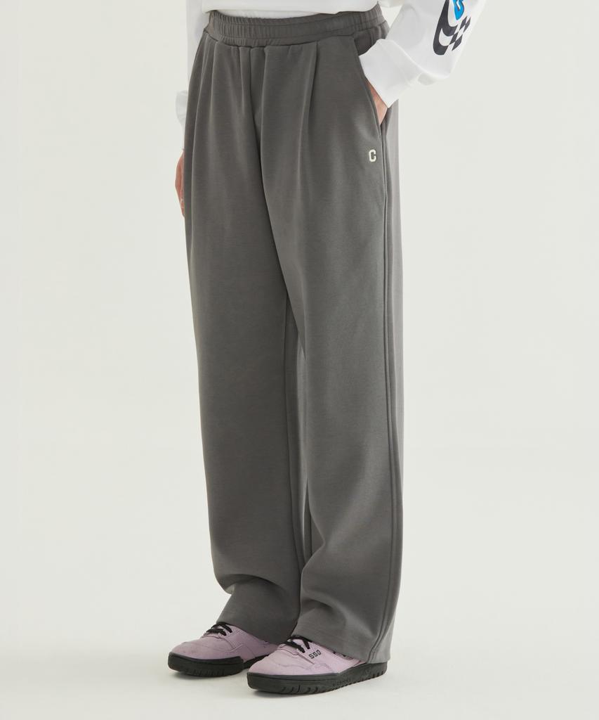 COVERNAT C Logo Semi-Wide Sweatpants Charcoal