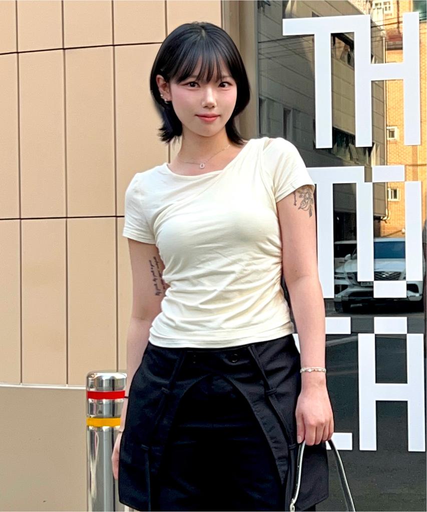 MIXXO Asymmetrical Layered Short Sleeve T-Shirt_Miwhwg506A