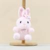 Wearing Rabbit Bow Plush Pendant Cartoon Toy Doll Bag Keychain Pp Cotton Filling