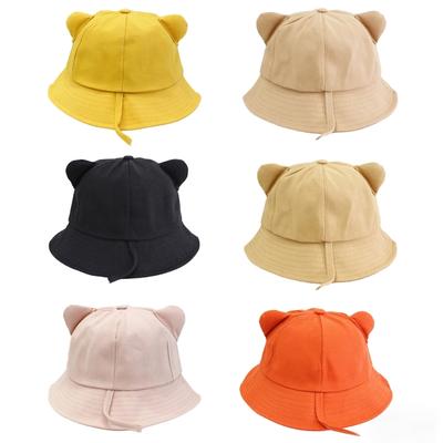 Girl Cats Ear Bucket Hat Outdoor Vacation Spring Foldable Comfortable Fisherman Hat Sunproof Gift for Girlfriend